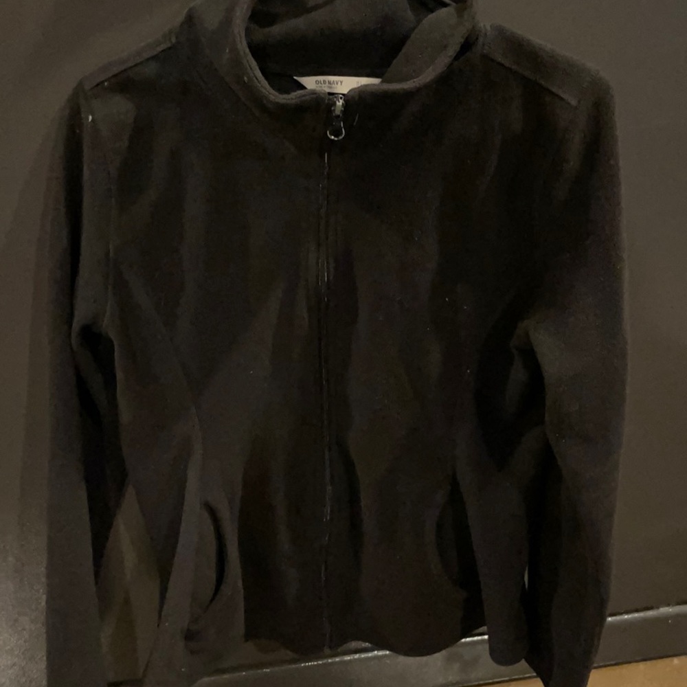 Black fleece jacket. Size Med